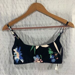 O'neill - Black Floral Bathing Suit Top - Large
